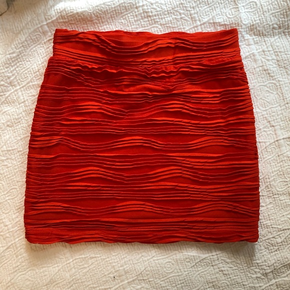 🥀 Sparkle and fade orange ‘river bodycon skirt’ - Picture 3 of 6
